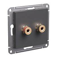 Розетка аудио без рамки Systeme Electric AtlasDesign 2-м. базальт картинка